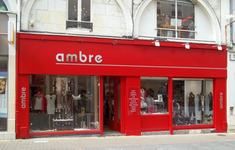 Enseigne boutique Ambre