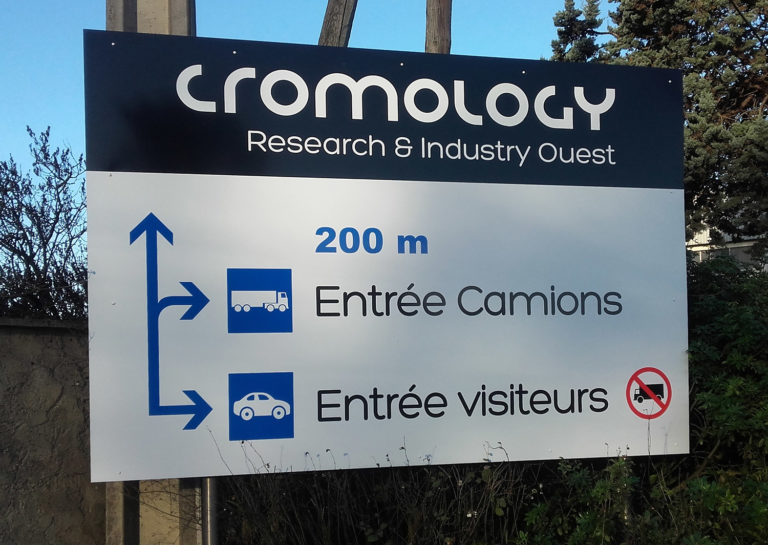 Panneau fléchage Cromology