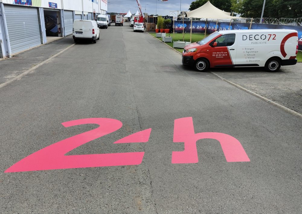 marquage au sol évènementiel,circuit 24h00 du Mans