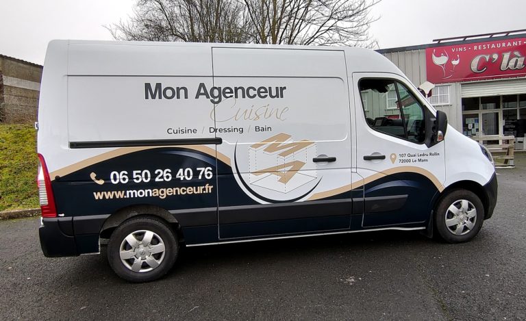 Marquage publicitaire camionnette