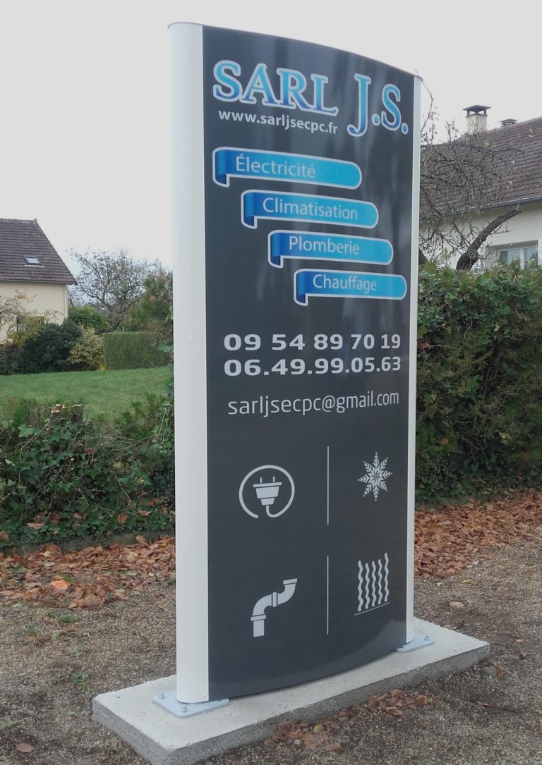 Totem publicitaire pour un artisan