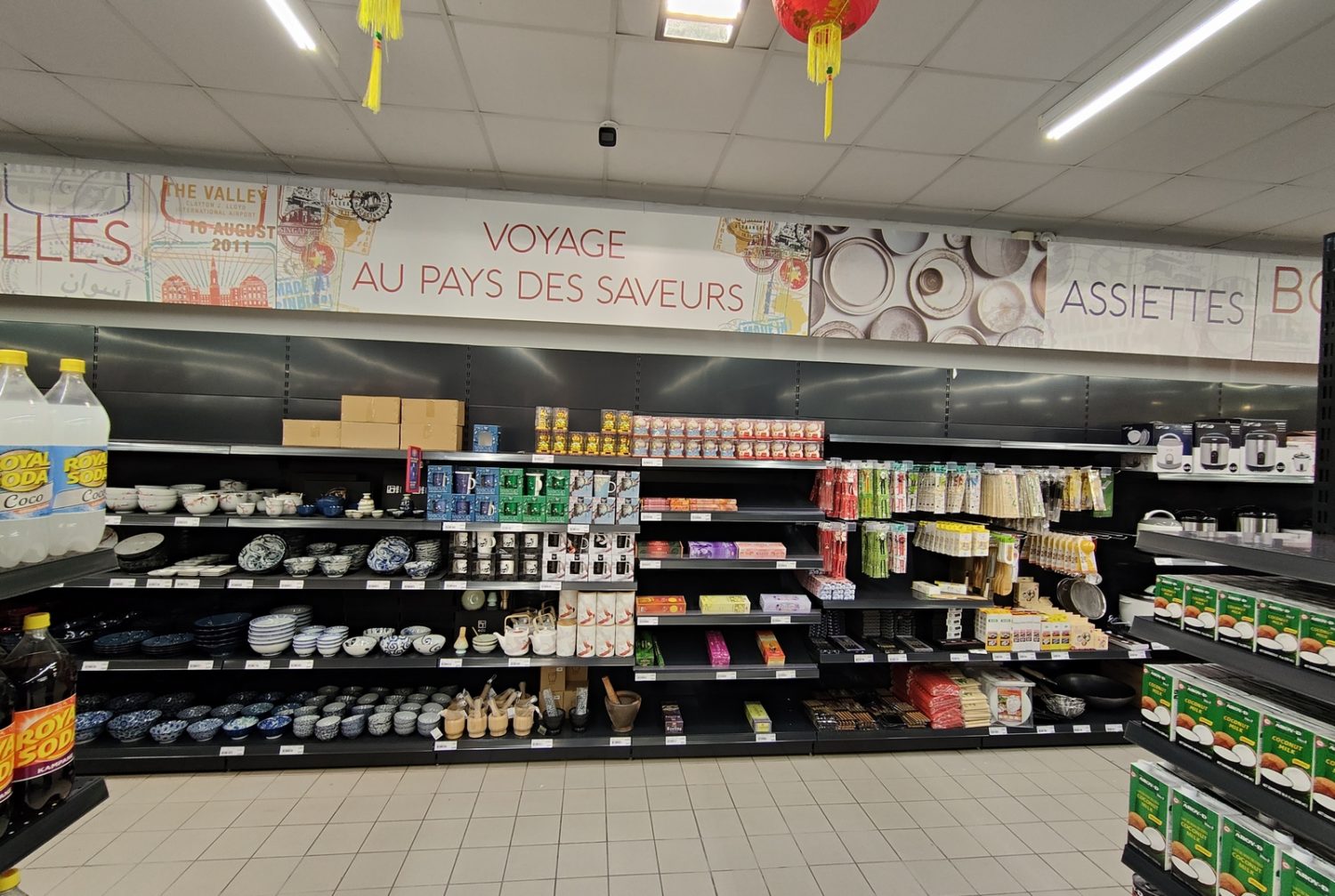 signalétique intérieure rayonnages supermarché à Coulaines, Sarthe