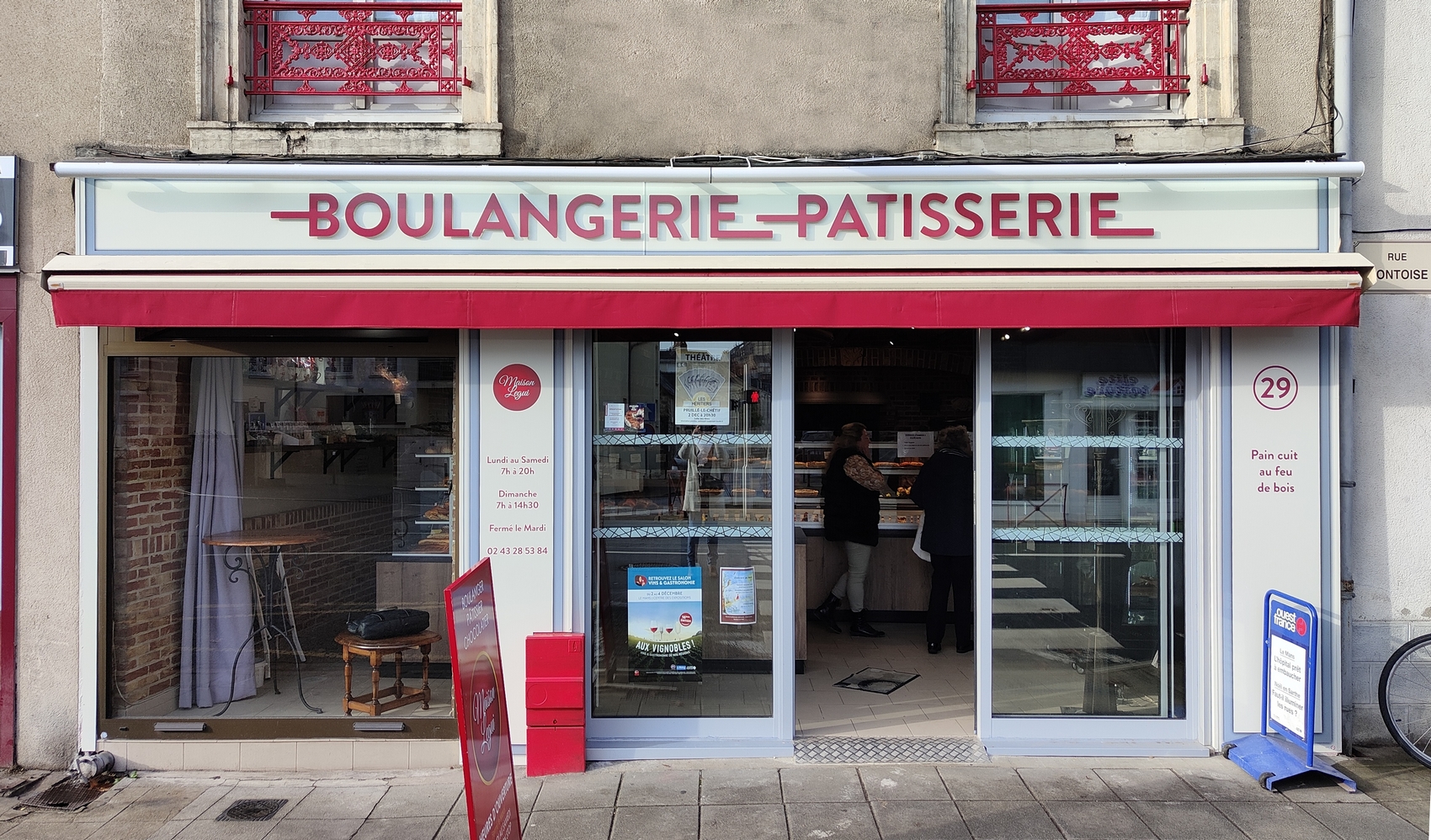 réalisation devanture de boulangerie sur Le Mans, en Sarthe