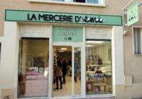 Enseigne de boutique au Mans pour la mercerie d'Emi