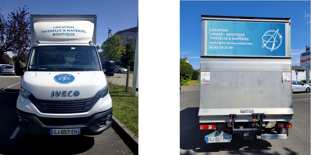 flocage camion avant et arrière